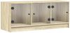 vidaXL TV-Schrank mit Glastüren Sonoma-Eiche 102x37x42 cm 836408 Bild 2