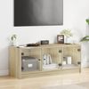 vidaXL TV-Schrank mit Glastüren Sonoma-Eiche 102x37x42 cm 836408 Bild 3