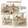 Modulares 6-Sitzer Cord-Sofa, khaki, frei kombinierbar, ca. 308x154x82 cm Bild 5