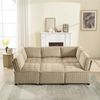 Modulares 6-Sitzer Cord-Sofa, khaki, frei kombinierbar, ca. 308x154x82 cm Bild 4