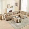 Modulares 6-Sitzer Cord-Sofa, khaki, frei kombinierbar, ca. 308x154x82 cm Bild 3
