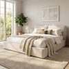 Polsterbett,Doppelbett,180x200 cm,hydraulisches Funktionsbett,Bett mit Lattenrost, Kopfteil, gepolstertes Kopfteil, Beige Chenille Bild 5
