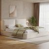 Polsterbett,Doppelbett,180x200 cm,hydraulisches Funktionsbett,Bett mit Lattenrost, Kopfteil, gepolstertes Kopfteil, Beige Chenille Bild 2