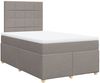 vidaXL Boxspringbett mit Matratze Taupe 120x200 cm Stoff 3291251 Bild 2
