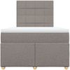 vidaXL Boxspringbett mit Matratze Taupe 120x200 cm Stoff 3291251 Bild 4