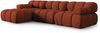 Micadoni Modulares Ecksofa Bellis 4-Sitzer Links 3D-Stoff Sonic Ziegel Bild 2
