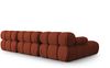 Micadoni Modulares Ecksofa Bellis 4-Sitzer Links 3D-Stoff Sonic Ziegel Bild 4
