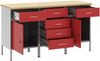 vidaXL Werkbank mit Schubladen 3 pcs Rot und Grau 150 x 55 x 85 cm 3321371 Bild 4