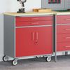 vidaXL Werkbank mit Schubladen 3 pcs Rot und Grau 150 x 55 x 85 cm 3321371 Bild 3