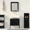 vidaXL Badezimmermöbel-Set Wandmontiert 2 pcs Schwarz Holzwerkstoff 3334329 Bild 4