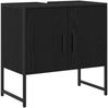 vidaXL Badezimmermöbel-Set Wandmontiert 2 pcs Schwarz Holzwerkstoff 3334329 Bild 5
