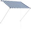 vidaXL Einziehbare Markise 100×150 cm Blau und Weiß 145889 Bild 2