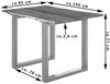 Esstisch Baumkante massiv Akazie nussbaum 140 x 80 silber U-Gestell LUBIN 76509389 Bild 2