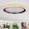 hofstein Deckenleuchte Deckenlampe aus Holz/Metall/Kunststoff in Natur/farbenWeiß, LED wechselbar, 3000 Kelvin, im skandinavisch/modernen Design mit rundem Schirm (40cm), 1-flammig Bild 2