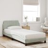 vidaXL Bett mit Matratze "Dover" Hellgrau 90x200 cm Samt 3208331 Bild 3