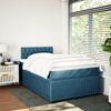 vidaXL Boxspringbett mit Matratze Blau 120x200 cm Samt 3287720 Bild 2