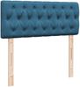 vidaXL Boxspringbett mit Matratze Blau 120x200 cm Samt 3287720 Bild 4
