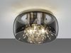 Kristall LED Deckenleuchte Glas Chrom verspiegelt & Rauchglas Optik, Ø 34cm Bild 3
