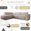 AX LIVING Couch Sofa L Form Didim L Creme – 292 cm stilvoll & bequem L Bild 5