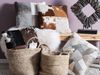 Dekokissen Patchwork NELLAD Echtleder 45 x 45 cm Grau Bild 3