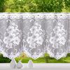 Weckbrodt Scheibengardine Mantua (1 St), Stangendurchzug, halbtransparent, Jacquard, Bistro, Jacquard, strukturiert, floral, geblümt, Gardine, Store Bild 4