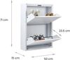 Dmora Schuhschrank Igina, Schuhregal aus Metall, Mehrzweck-Eingangsgarderobe, Möbel für Schuhe, 50x15h71 cm, Weiß Bild 3