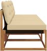 vidaXL 3 Stück Outdoor Mittelsofa Massives Akazienholz und Textilene 900648 Bild 5