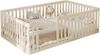 Kinderbett mit Zaun und Rausfallschutz, Babybett ohne Lattenrost, 90x200 cm, Holzbett, Einzelbett Bild 4
