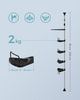 Songmics höhenverstellbares Duschregal, 95-300 cm, 4 Ablagen, 3 Haken, Schwarz / Silber Bild 4