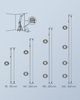 Songmics höhenverstellbares Duschregal, 95-300 cm, 4 Ablagen, 3 Haken, Schwarz / Silber Bild 5