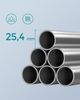 Songmics höhenverstellbares Duschregal, 95-300 cm, 4 Ablagen, 3 Haken, Schwarz / Silber Bild 2
