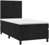 vidaXL Boxspringbett mit Matratze Schwarz 90x190 cm Samt 3142877 Bild 3