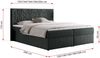 Boxspringbett, Doppelbett mit Multipocket-Matratzen und Topper, dekoratives Kopfteil - LEILA - 160 x 200 cm - Dunkelgrau Stoff - H4 Bild 5