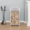 vidaXL Brennholzregal Weiß 40x30x80 cm Kaltgewalzter Stahl 864226 Bild 3