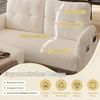 BlingBin Sofa 2-Sitzer Sofa Polstersofa Loungesofa, mit Armlehnen,Hohe Rückenlehne, Seitentaschen und Metallfüße 1 Teile, Cordstoff, für Homeoffice-Lounges, 120x75x79 cm Bild 4