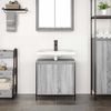 vidaXL Waschbeckenunterschrank Grau Sonoma 60x34,5x60 cm 861895 Bild 3
