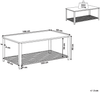 Couchtisch dunkler Holzfarbton / schwarz rechteckig 106x60 cm ASTON Bild 2
