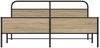 vidaXL Metallbett ohne Matratze Räuchereiche 183x213 cm 3318675 Bild 5