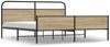 vidaXL Metallbett ohne Matratze Räuchereiche 183x213 cm 3318675 Bild 2