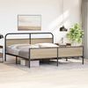 vidaXL Metallbett ohne Matratze Räuchereiche 183x213 cm 3318675 Bild 4
