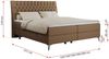 Boxspringbett mit 2 Bettkästen Matratze und Topper - MILEN - 200x200cm - Braun Kunstleder - H3 Bild 5