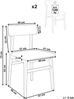 Esszimmerstuhl 2er Set STACY Holz Taupe Bild 2