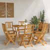 vidaXL Außen Bistro-Stühle 6 pcs Natur Massivholz Akazie 3416291 Bild 3