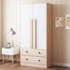 Kleiderschrank, Doppeltüren-Design mit Schubladen und Ablagefächern, Holzwerkstoff, Holzfarbe Weiß, 70 x 40 x 170 cm Bild 2