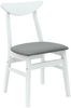vidaXL Esszimmerstühle 2 pcs Weiß 42 x 47.5 x 81 cm Massives Gummiholz 42020433 Bild 4