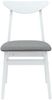 vidaXL Esszimmerstühle 2 pcs Weiß 42 x 47.5 x 81 cm Massives Gummiholz 42020433 Bild 5
