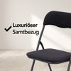 Infinity Goods Klappstühle – 2er-Set – Klappstühle – Samt – Esszimmerstühle – Klappbare Stühle – 43 x 47 x 80 cm – Stühle – Schwarz Bild 3
