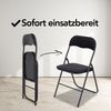 Infinity Goods Klappstühle – 2er-Set – Klappstühle – Samt – Esszimmerstühle – Klappbare Stühle – 43 x 47 x 80 cm – Stühle – Schwarz Bild 4
