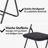 Infinity Goods Klappstühle – 2er-Set – Klappstühle – Samt – Esszimmerstühle – Klappbare Stühle – 43 x 47 x 80 cm – Stühle – Schwarz Bild 5