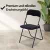 Infinity Goods Klappstühle – 2er-Set – Klappstühle – Samt – Esszimmerstühle – Klappbare Stühle – 43 x 47 x 80 cm – Stühle – Schwarz Bild 2